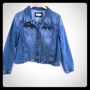 Ann Taylor Loft denim jean jacket L